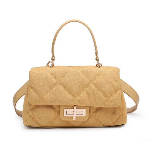Structured quilted top handle bag wholesale