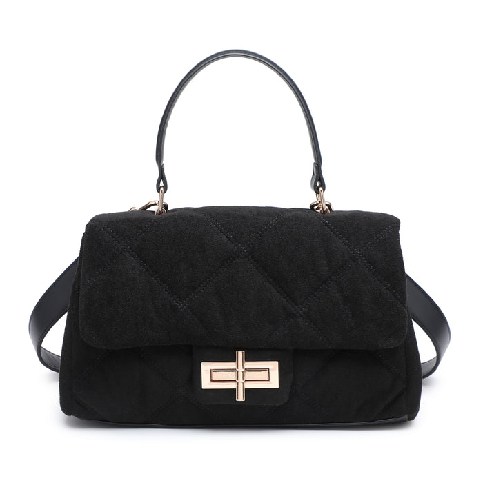 Structured quilted top handle bag wholesale