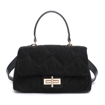 Structured quilted top handle bag wholesale