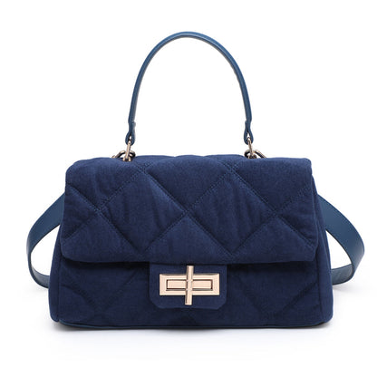 Structured quilted top handle bag wholesale