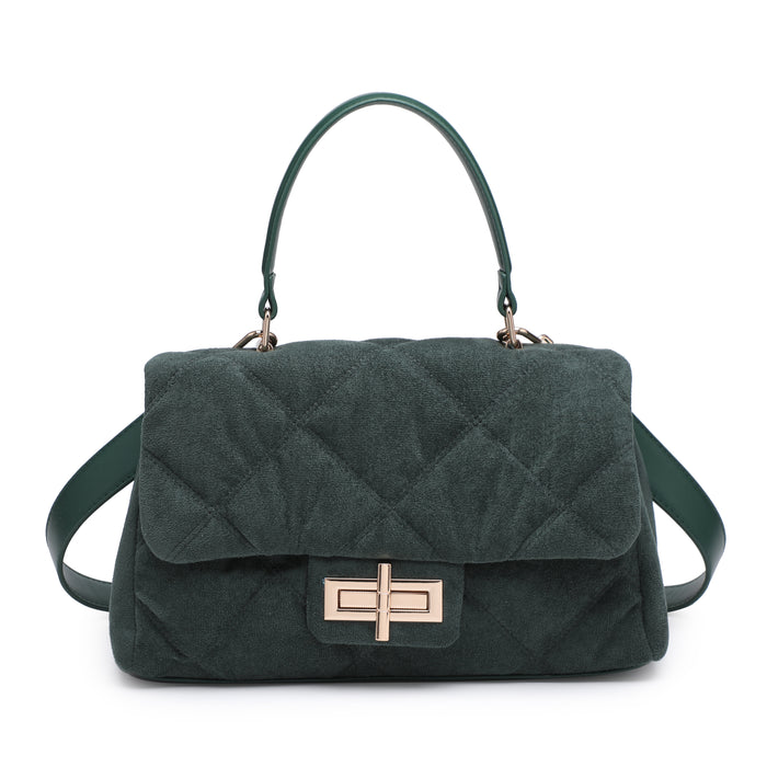 Structured quilted top handle bag wholesale