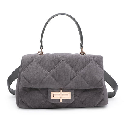 Structured quilted top handle bag wholesale
