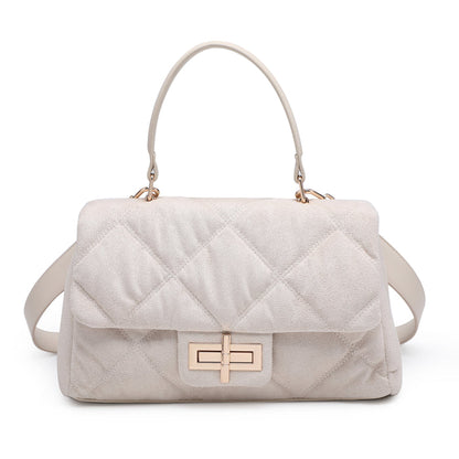 Structured quilted top handle bag wholesale