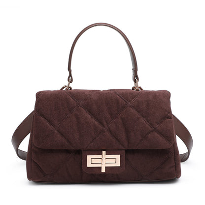 Structured quilted top handle bag wholesale