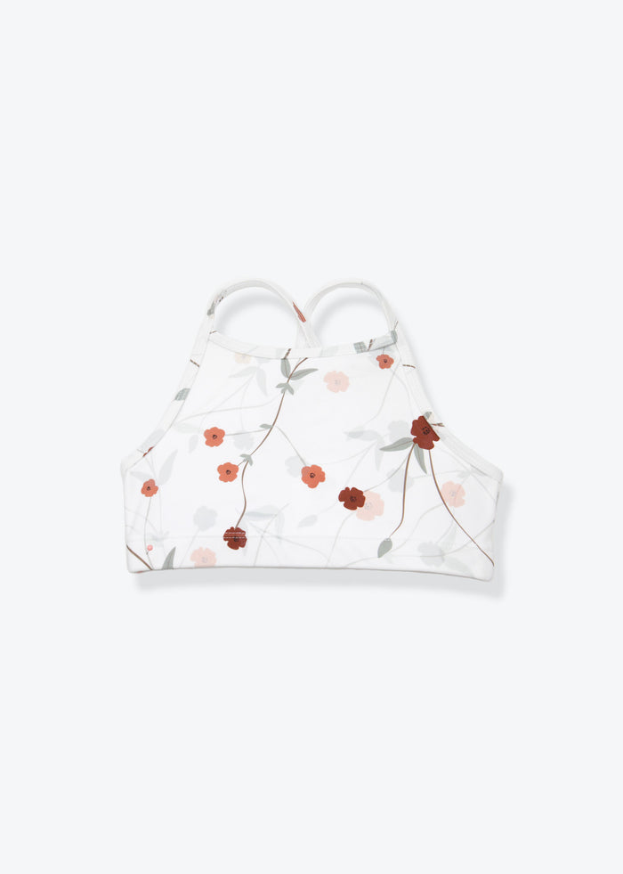 Girls swim top Lalliana coconut print – front view