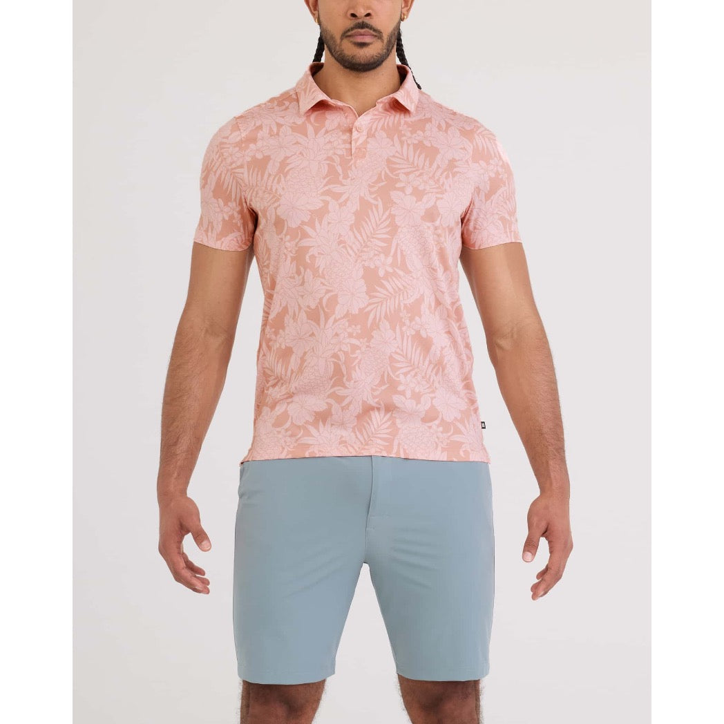 SAXX - DROPTEMP DRY POLO | Pineapple Tonal Light Coral