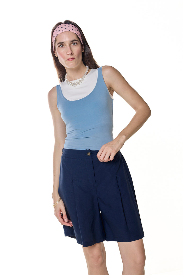 Tailored pleated bermuda shorts wholesale