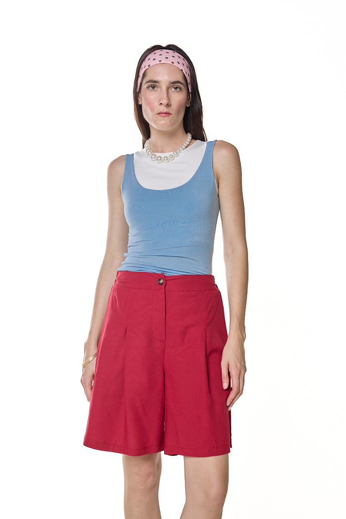 Tailored pleated bermuda shorts wholesale