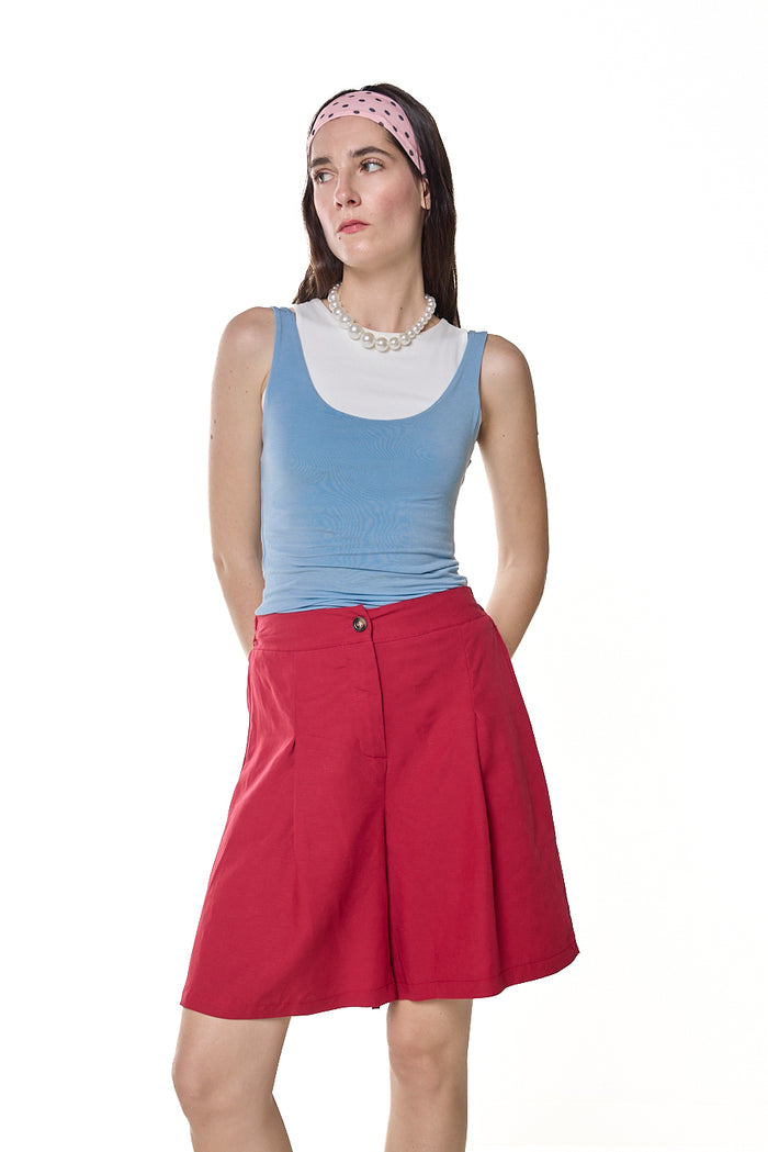 Tailored pleated bermuda shorts wholesale