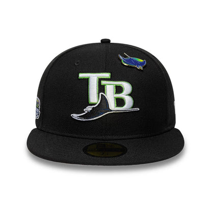 Pictured is this MLB Icon Tampa Bay Rays 59FIFTY Fitted cap in black. 3