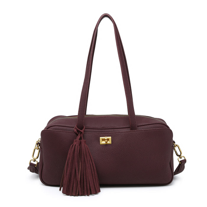 Tassel accent bowling shoulder bag wholesale