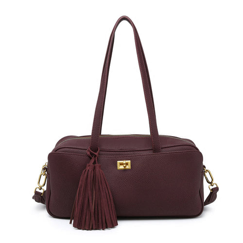 Tassel accent bowling shoulder bag wholesale
