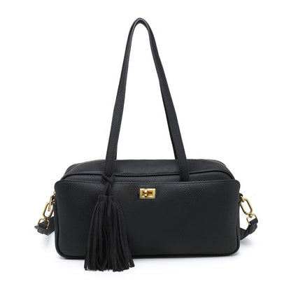 Tassel accent bowling shoulder bag wholesale