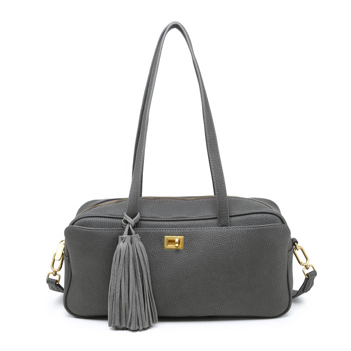 Tassel accent bowling shoulder bag wholesale