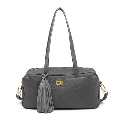 Tassel accent bowling shoulder bag wholesale