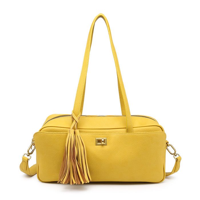 Tassel accent bowling shoulder bag wholesale