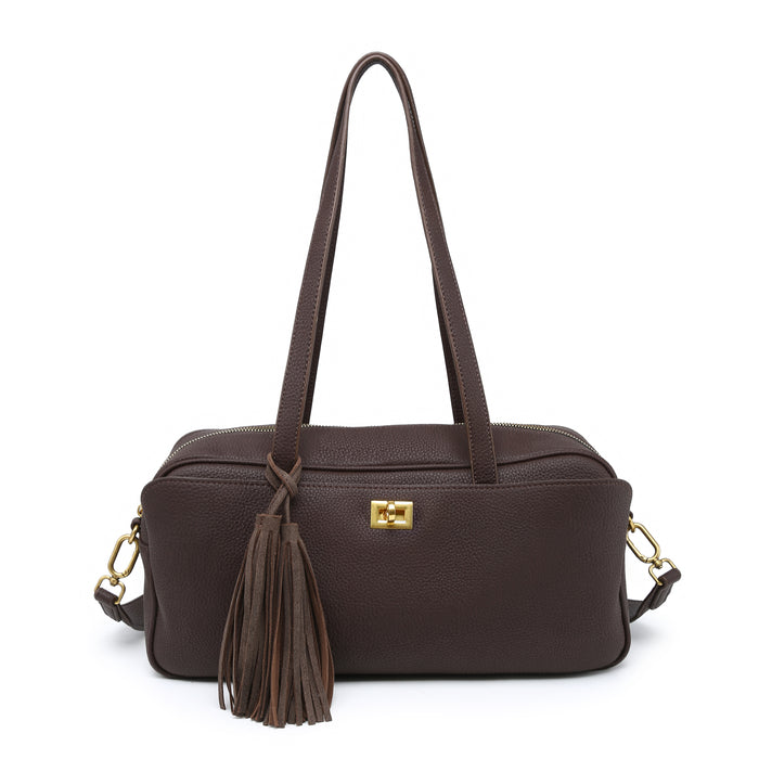 Tassel accent bowling shoulder bag wholesale