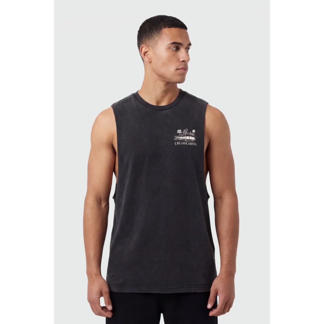 TEAMLTD - CREAM CARTEL AUSSIE TANK | Washed Black
