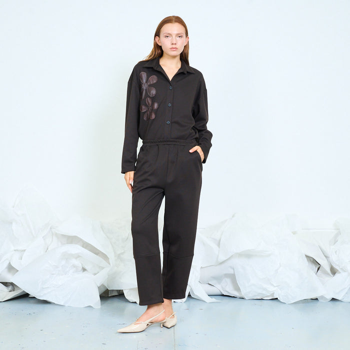 Textured bermuda trouser with elasticated waistband wholesale