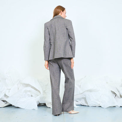 Textured sculpted blazer with statement lapels wholesale