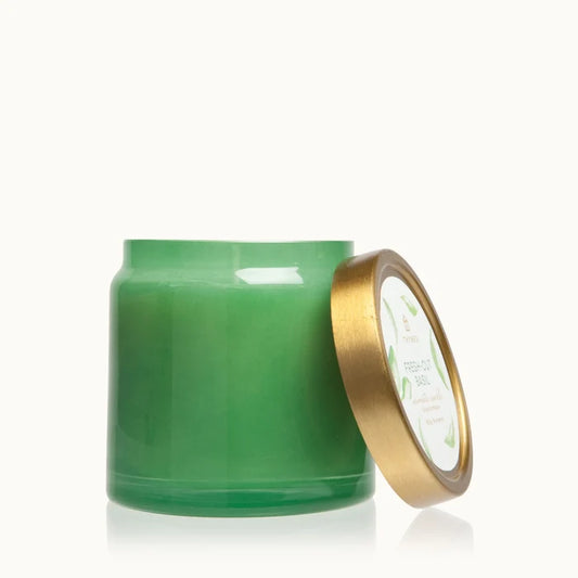 Thymes Fresh-Cut Basil Statement Poured Candle