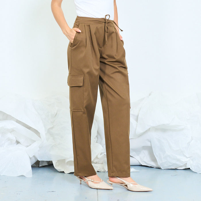 Utility drawstring cargo trousers wholesale