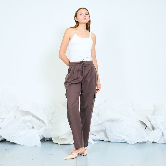 Utility drawstring cargo trousers wholesale
