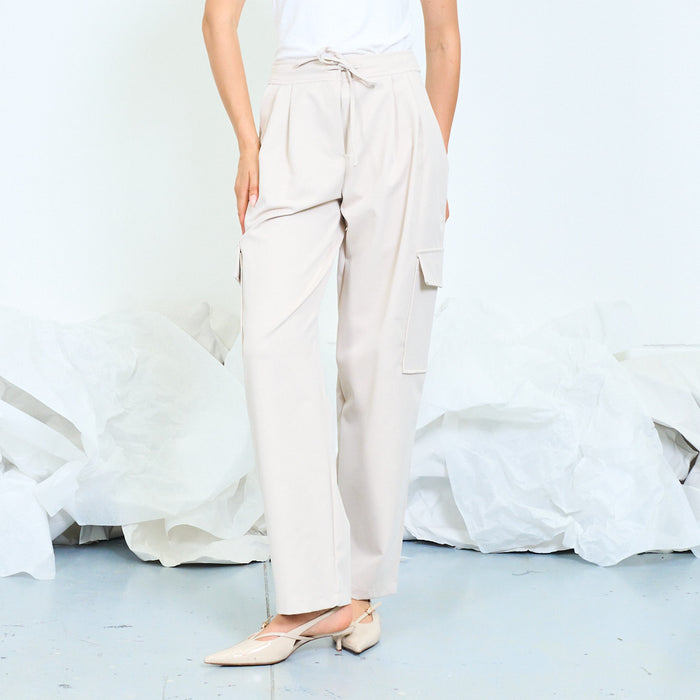 Utility drawstring cargo trousers wholesale