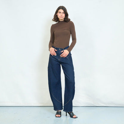 Utility panel barrel leg jeans wholesale