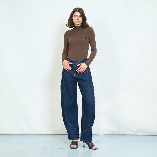 Utility panel barrel leg jeans wholesale