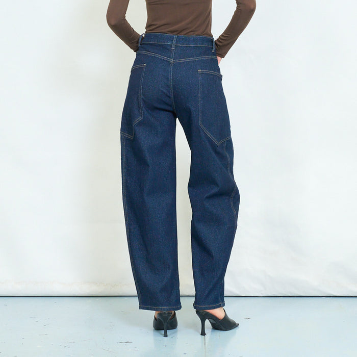 Utility panel barrel leg jeans wholesale