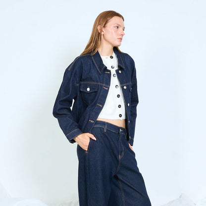 Utility pocket denim jacket wholesale