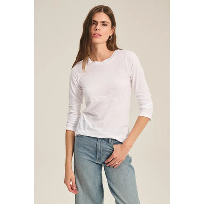 Velvet by Graham & Spencer Zofina Guazy Whisper Fitted Tee in White