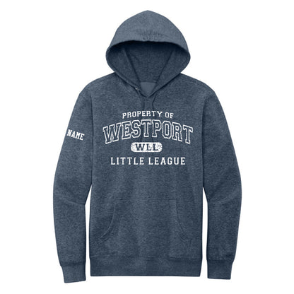 Westport LL Baseball Fleece Hoodie Logowear Westport Little League Baseball Navy Heather Youth XS
