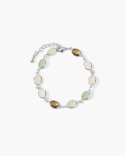 Whimsical Romance Stone Bracelet in Silver