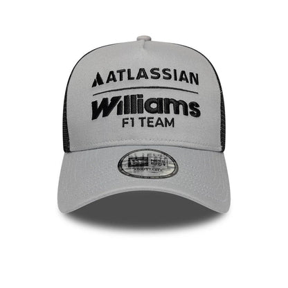 Pictured is this Williams E-Frame 9FORTY A-Frame Trucker cap in grey. 2
