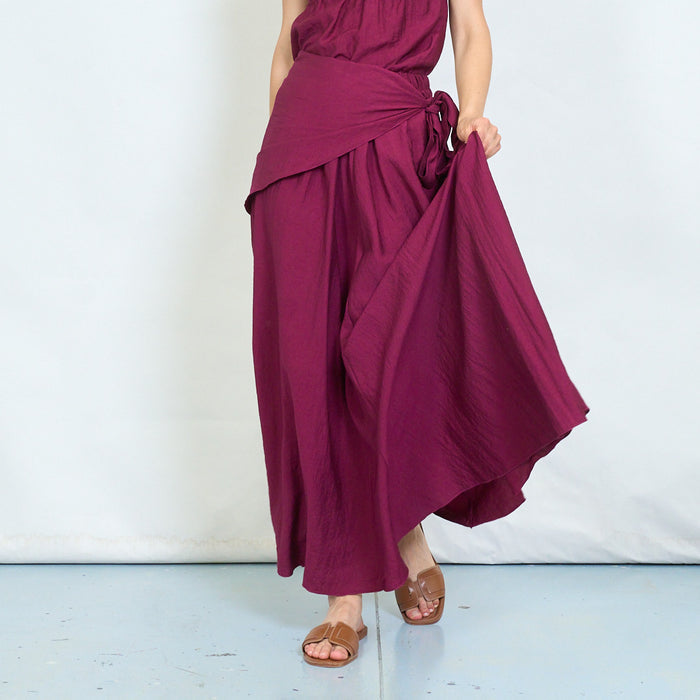 Wrap tie maxi skirt wholesale