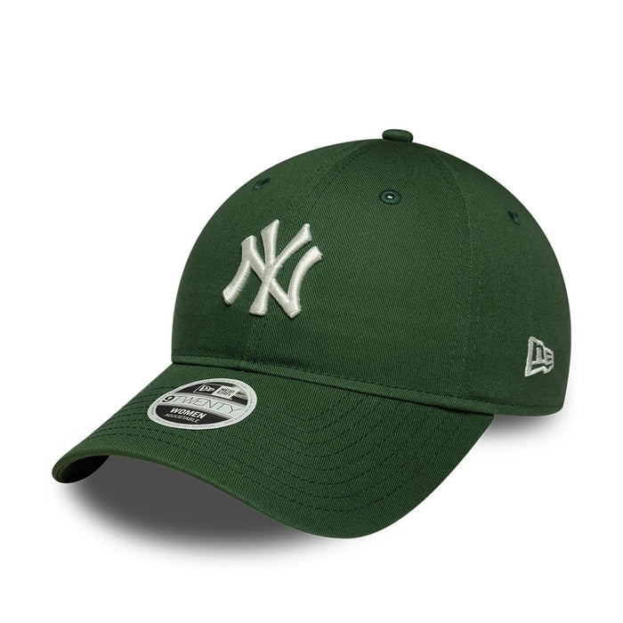 Pictured is this Womens MLB League Essential New York Yankees 9TWENTY cap in dark green. 1