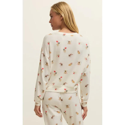 Z Supply Bisous Love Pup Top in Vanilla Ice