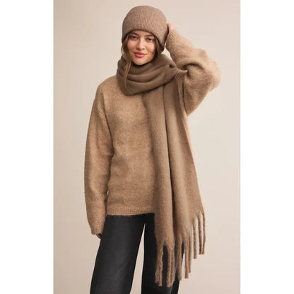 Z Supply Glacier Beanie in Heathered Camel