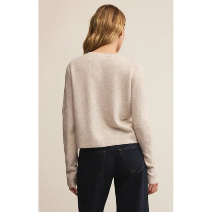 Z Supply Medina Cozy Cardigan in Light Oatmeal Heather